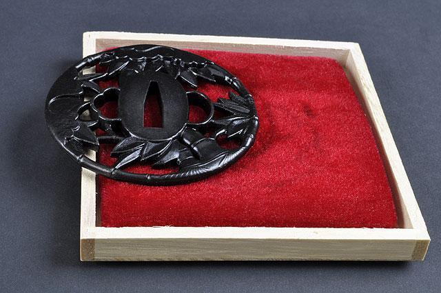 JAPANESE SAMURAI KATANA SWORD BAMBOO TSUBA - buyblade