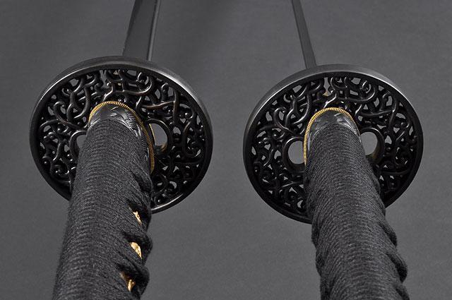 FULLY HANDMADE CLAY TEMPERED JAPANESE SAMURAI KATANA & WAKIZASHI SWORD - buyblade