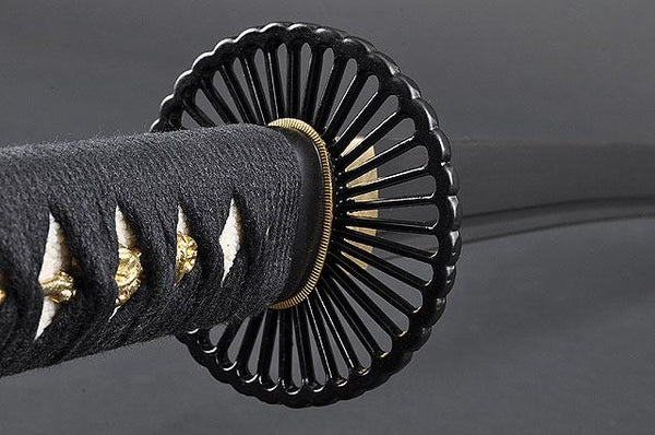 FULLY HANDMADE EMPIRE WHEEL QUALITY LONG HANDLE JAPANESE SAMURAI KATANA SWORD - buyblade