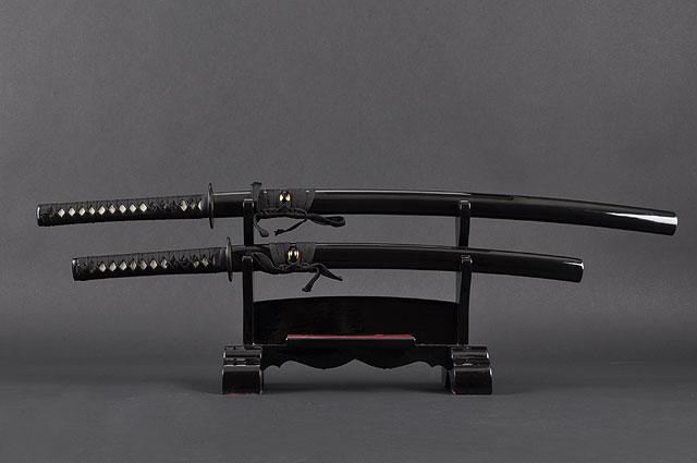 FULLY HANDMADE MUSASHI ALUMINIUM JAPANESE KATANA & WAKIZASHI TRAINING SWORDS - buyblade