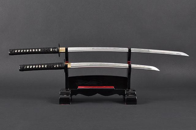 FULLY HANDMADE MUSASHI ALUMINIUM JAPANESE KATANA & WAKIZASHI TRAINING SWORDS - buyblade
