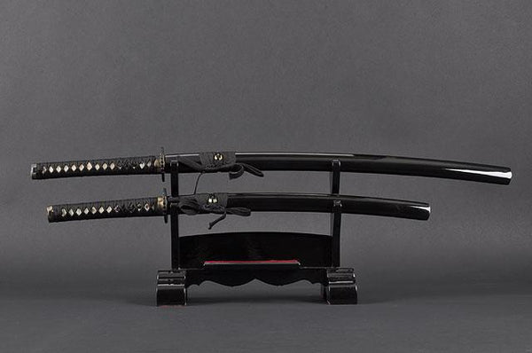 FULLY HANDMADE DANCING CRANE ALUMINIUM JAPANESE KATANA & WAKIZASHI TRAINING SWORDS - buyblade