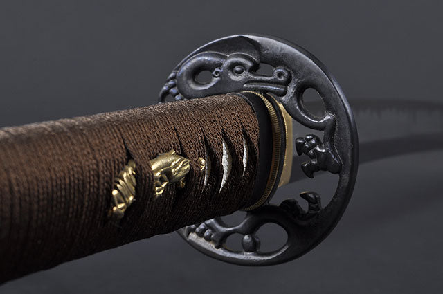 FULLY HAND FORGED CLAY TEMPER PRACTICAL DRAGON KATANA SWORD