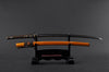 Dragon Katana — 1095 High Carbon Steel, Clay Tempered, Long Handle, Brown Handle Wrap, Hand Forged, Full Tang, Battle Ready