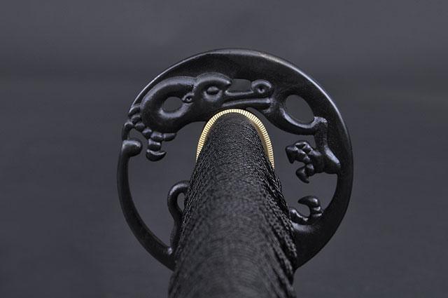 FULLY HAND FORGED CLAY TEMPER PRACTICAL DRAGON KATANA SWORD