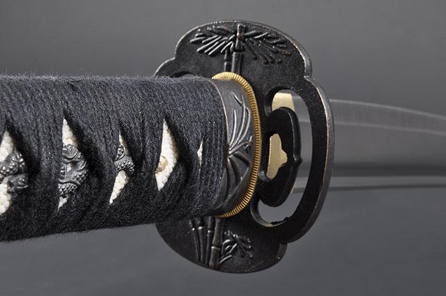 FULLY HANDMADE BAMBOO STAINLESS JAPANESE SAMURAI KATANA TRAINING SWORD - buyblade