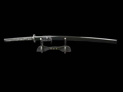 FULLY HANDMADE CRANE BLACK JAPANESE SAMURAI KATANA SWORD - buyblade