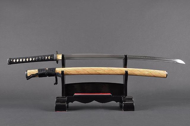FULLY HAND FORGED YELLOW BAMBOO KATANA SWORD - buyblade