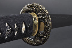 FULLY HANDMADE PRACTICAL DRAGON JAPANESE SAMURAI KATANA SWORD - buyblade