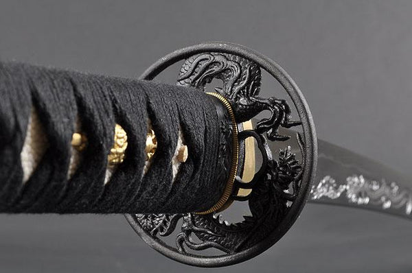 FULLY HANDMADE PRACTICAL DRAGON SAMURAI KATANA SWORD - buyblade