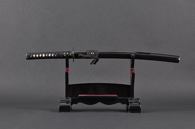 FULLY HANDMADE TOMOE CREST ALUMINIUM ALLOY JAPANESE WAKIZASHI TRAINING SWORD - buyblade