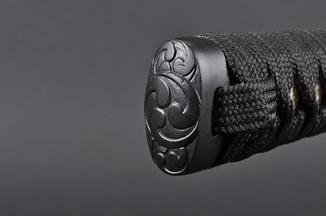 FULLY HANDMADE TOMOE CREST ALUMINIUM ALLOY JAPANESE WAKIZASHI TRAINING SWORD - buyblade