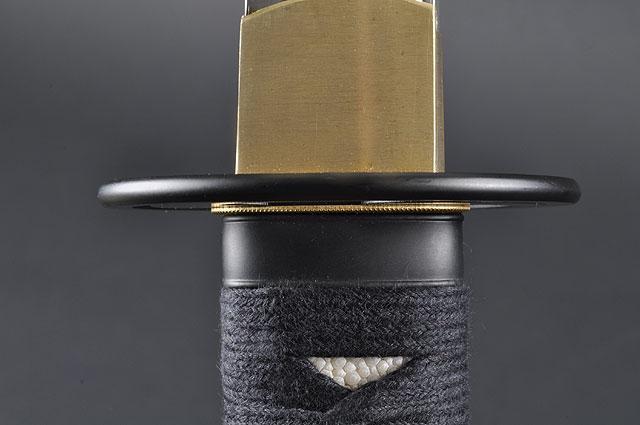 FULLY HANDMADE TOMOE CREST STAINLESS JAPANESE WAKIZASHI TRAINING SWORD - buyblade