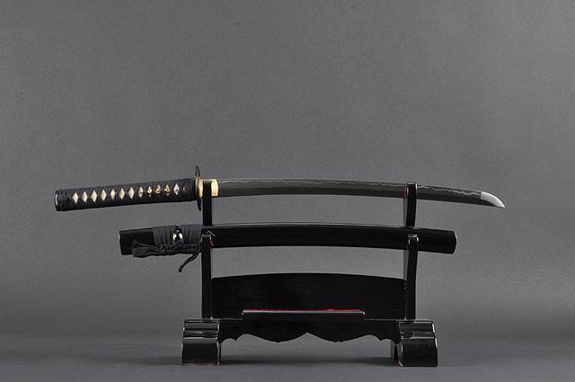 FULLY HANDMADE PRACTICAL TOMOE CREST JAPANESE SAMURAI WAKIZASHI SWORD - buyblade