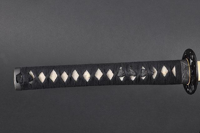 FULLY HANDMADE BAMBOO STAINLESS JAPANESE SAMURAI WAKIZASHI TRAINING SWORD - buyblade
