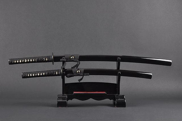 FULLY HANDMADE ALUMINIUM JAPANESE SAMURAI KATANA & WAKIZASHI TRAINING SWORDS - buyblade