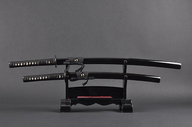 FULLY HANDMADE ALUMINIUM JAPANESE SAMURAI KATANA & WAKIZASHI TRAINING SWORDS - buyblade