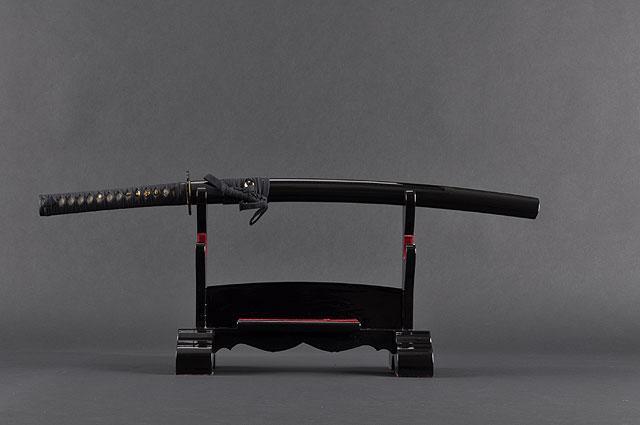 Samurai Wakizashi Sword, Practical, Hand Forged, 1060 Carbon Steel, Heat Tempered, Full Tang, Sharp, Dancing Crane Tsuba, Bendable Blade