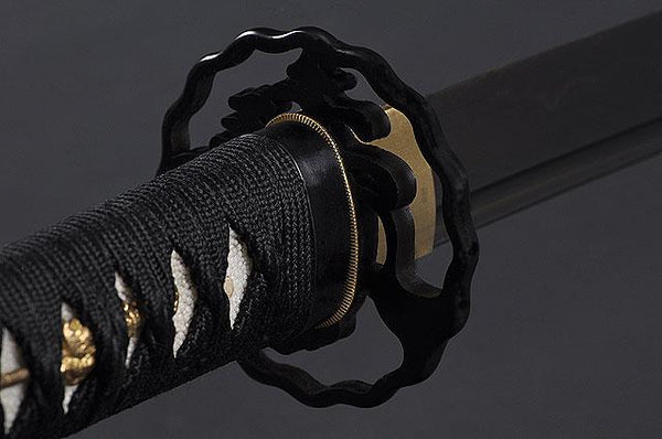 FULLY HAND FORGED CLAY TEMPER PRACTICAL BLACK PINE KATANA SWORD - buyblade