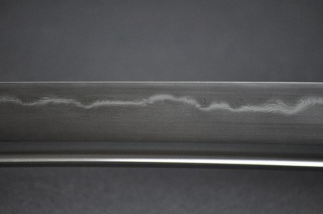 FULLY HANDMADE CLAY TEMPERED DAMASCUS EMPIRE WHEEL SAMURAI WAKIZASHI SWORD - buyblade