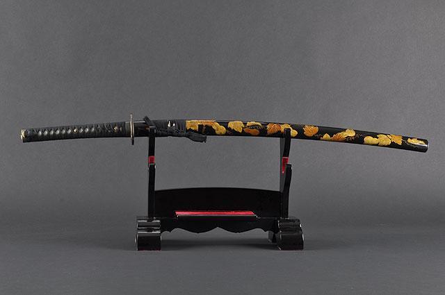 FULLY HAND FORGED BLACK FULL TANG CRANE JAPANESE SAMURAI KATANA SWORD