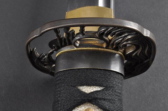FULLY HAND FORGED BLACK FULL TANG CRANE JAPANESE SAMURAI KATANA SWORD