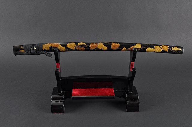 FULLY HAND FORGED BLACK FULL TANG CRANE JAPANESE SAMURAI KATANA SWORD