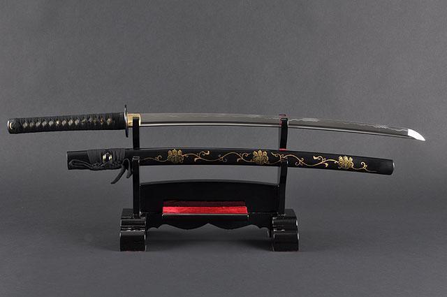 FULLY HAND FORGED BLACK FULL TANG JAPANESE SAMURAI KATANA SWORD - buyblade