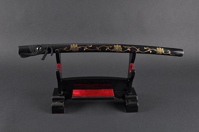 FULLY HAND FORGED BLACK FULL TANG JAPANESE SAMURAI KATANA SWORD - buyblade