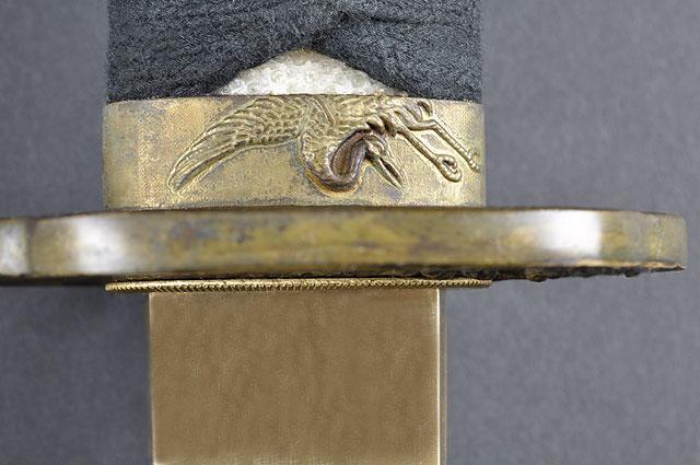 FULLY HAND FORGED RED MOTHER OF PEARL CRANE SAMURAI KATANA SWORD - buyblade