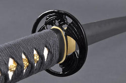 FULLY HANDMADE CLAY TEMPERED DAMASCUS JAPANESE SAMURAI KATANA SWORD - buyblade