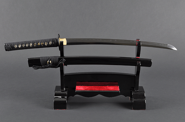 FULLY HANDMADE CLAY TEMPERED DAMASCUS MUSASHI SAMURAI WAKIZASHI SWORD - buyblade