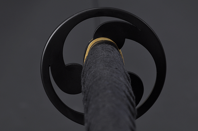 FULLY HANDMADE CLAY TEMPERED DAMASCUS TOMOE CREST SAMURAI KATANA SWORD - buyblade