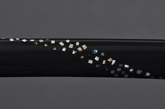 FULLY HAND FORGED BLACK MOTHER OF PEARL CRANE SAMURAI KATANA SWORD - buyblade
