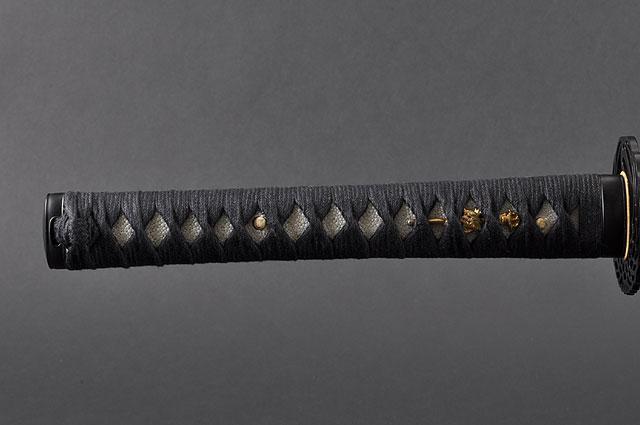 FULLY HANDMADE CRANE BLACK JAPANESE SAMURAI KATANA SWORD - buyblade