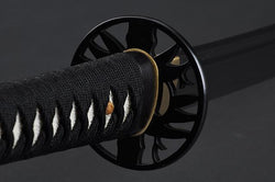 FULLY HAND FORGED RED MOTHER OF PEARL BAMBOO SAMURAI KATANA SWORD - buyblade