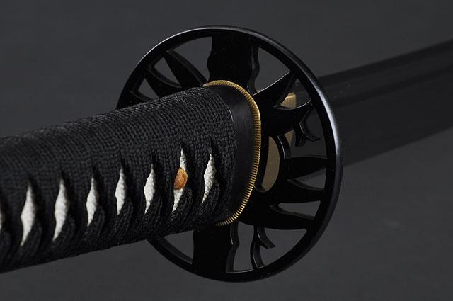 FULLY HAND FORGED RED MOTHER OF PEARL BAMBOO SAMURAI KATANA SWORD - buyblade