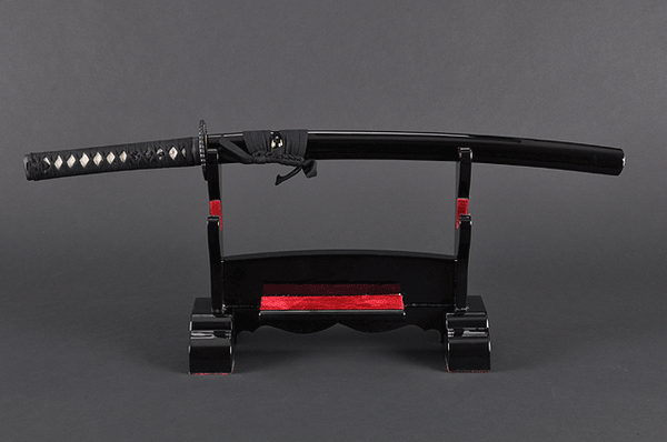 FULLY HANDMADE CLAY TEMPERED DAMASCUS EMPIRE WHEEL SAMURAI KATANA SWORD - buyblade