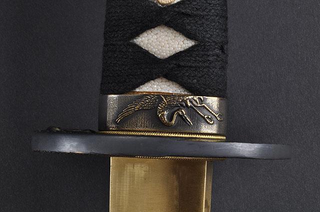 FULLY HAND FORGED RED FULL TANG CRANE JAPANESE SAMURAI KATANA SWORD - buyblade
