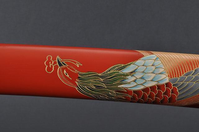 FULLY HAND FORGED RED FULL TANG CRANE JAPANESE SAMURAI KATANA SWORD - buyblade
