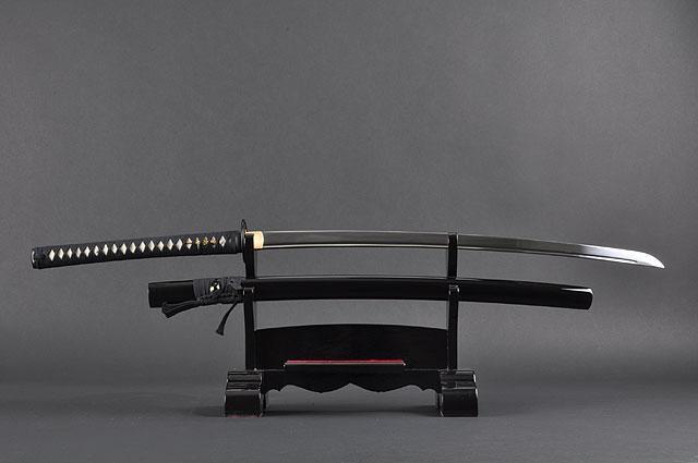 FULLY HANDMADE QUALITY TOMOE CREST LONG HANDLE JAPANESE SAMURAI KATANA SWORD - buyblade