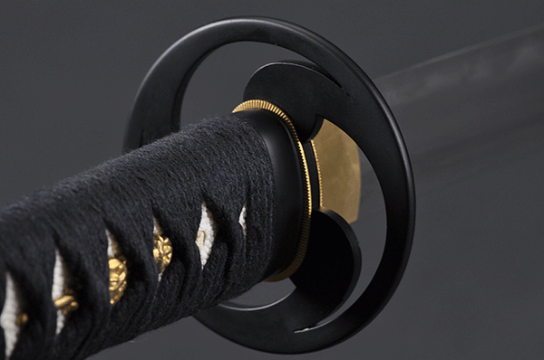 FULLY HANDMADE CLAY TEMPERED DAMASCUS TOMOE CREST SAMURAI WAKIZASHI SWORD - buyblade